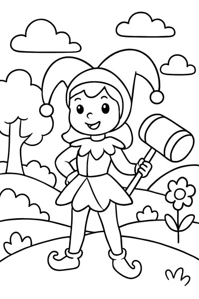 Arlequina para colorir 10