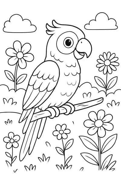 Arara para colorir 12