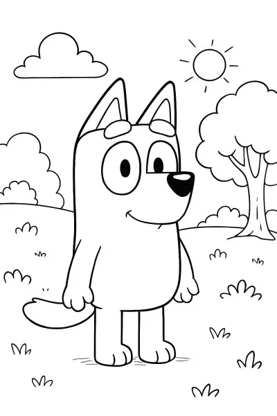 Bluey para colorir 08