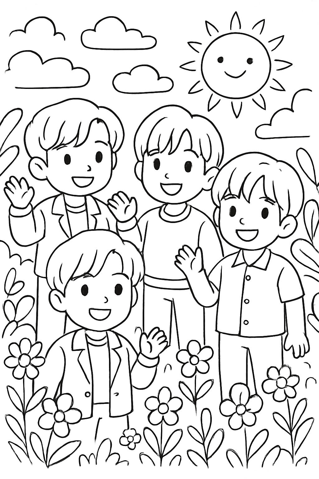 BTS para colorir 12