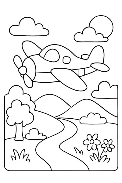 Aviões para colorir 10