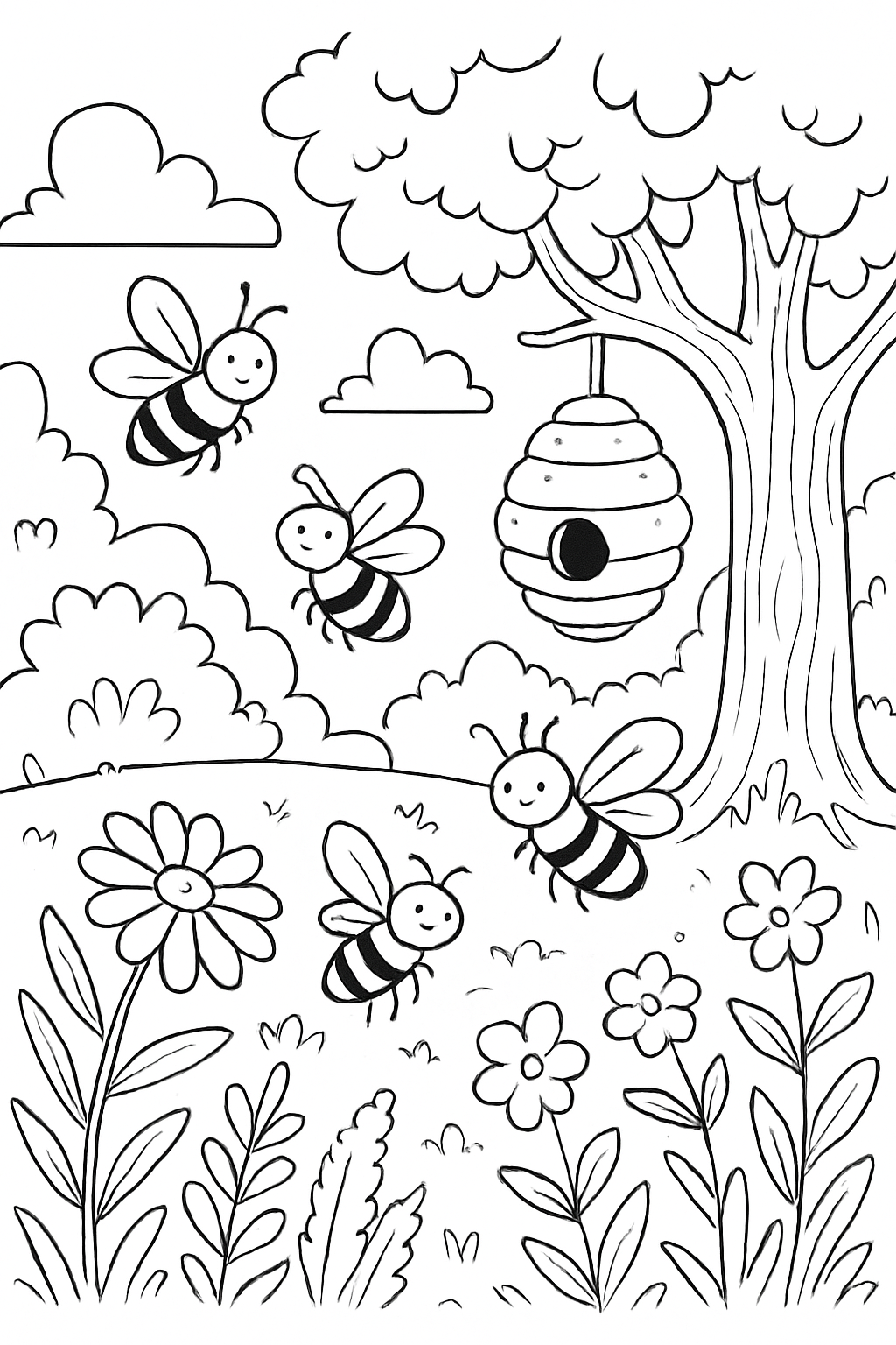 Abelhas para colorir 13