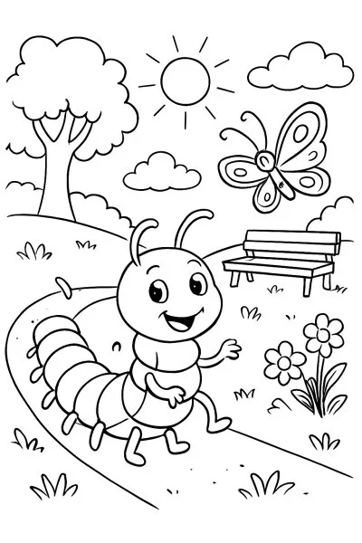 Centopeia para colorir 03