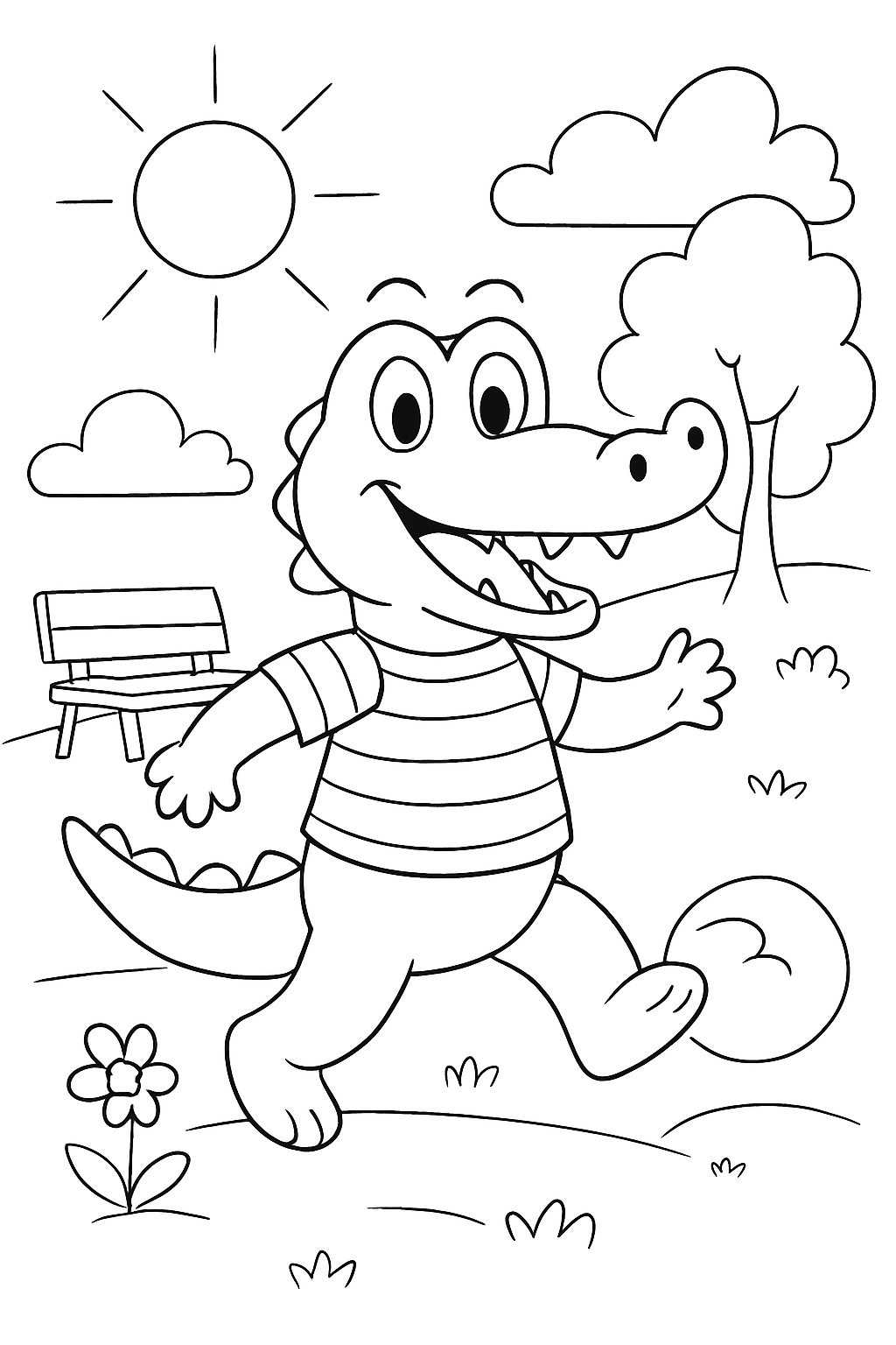 Bombardino Crocodilo para colorir 14