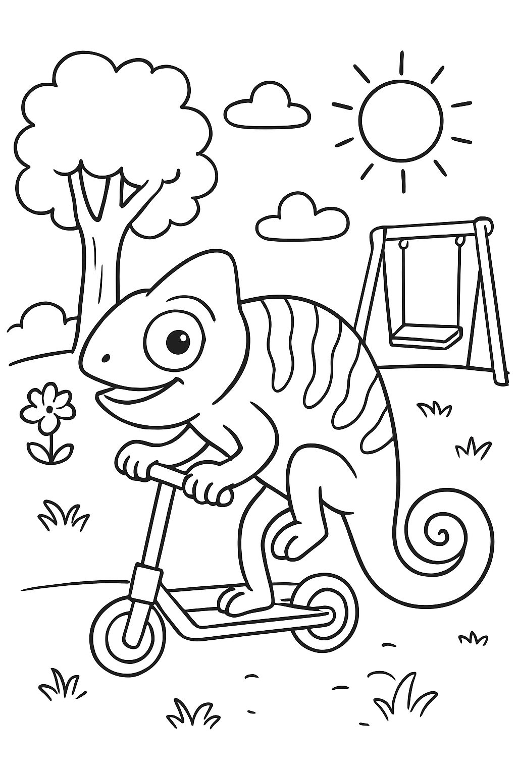 Camaleão para colorir 14