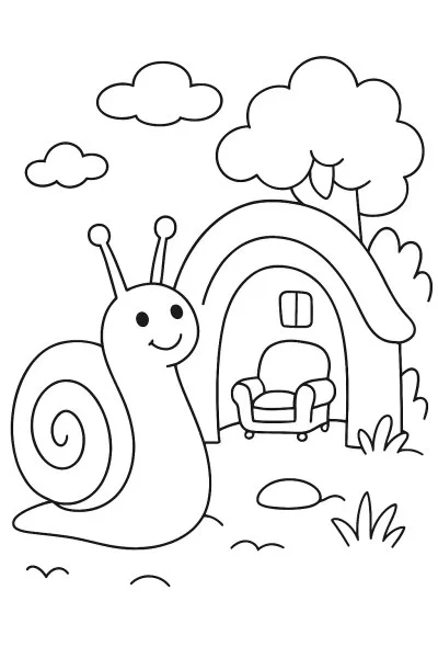 Caracol para colorir 04
