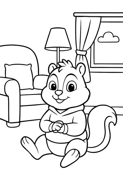 Alvin e os Esquilos para colorir 04