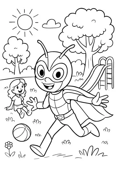Besouro Azul para colorir 03