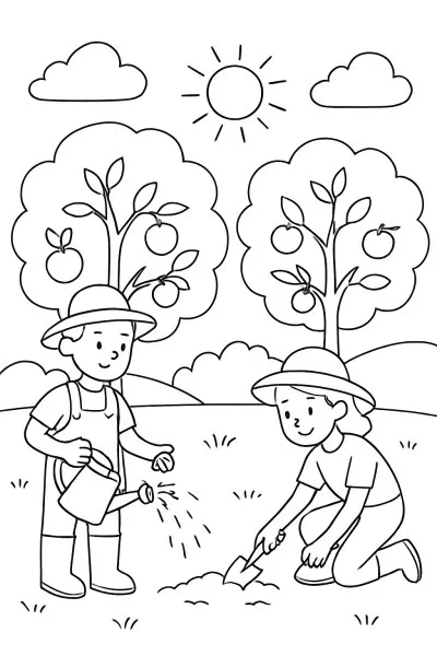 Adão e Eva para colorir 03