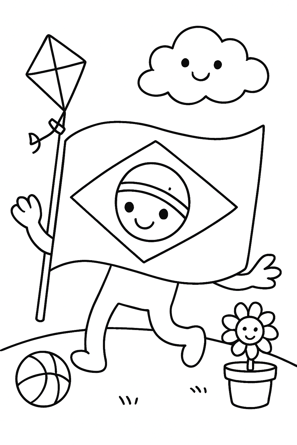 Bandeira do Brasil para colorir 07