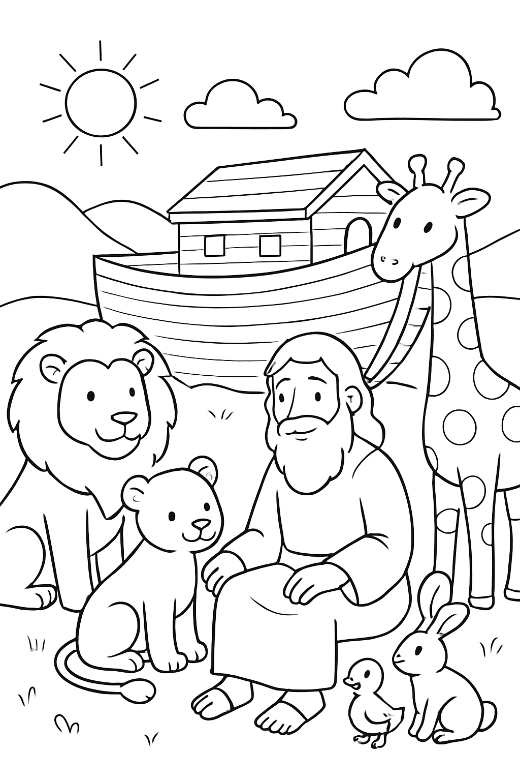 Arca de Noé para colorir 15