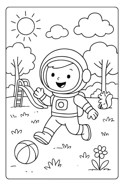 Astronauta para colorir 03