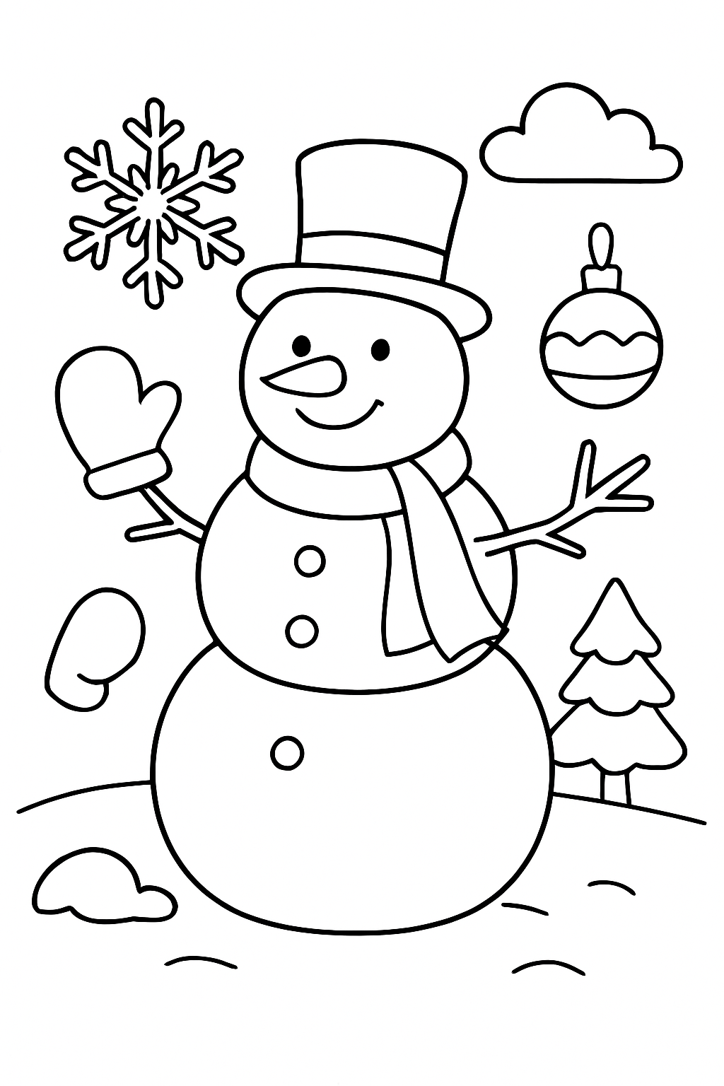 Bonecos de Neve para colorir 07