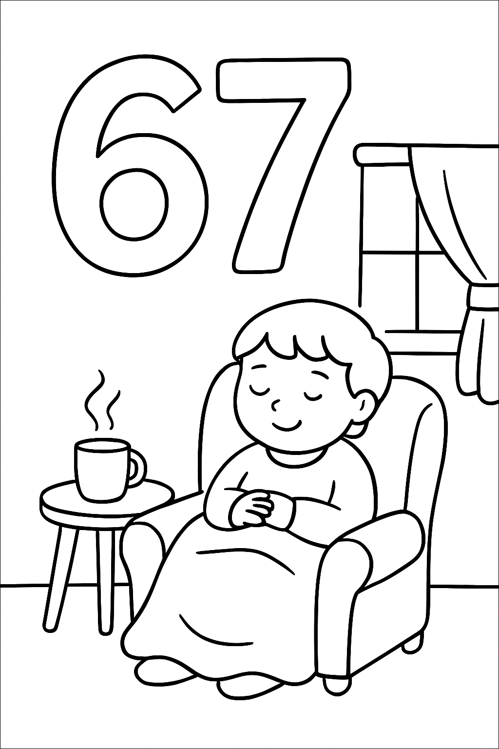 67 (Six Seven) para colorir 04