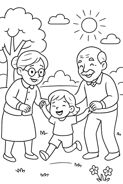 Avós para colorir 14