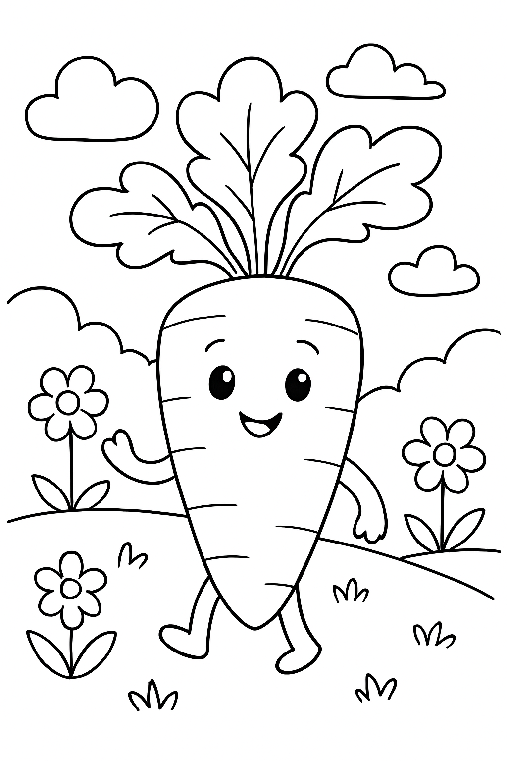 Cenoura para colorir 01