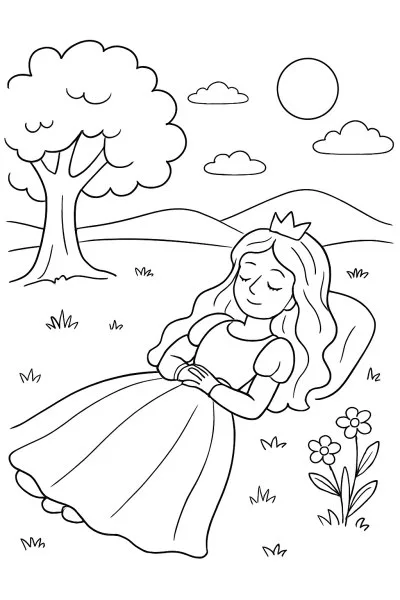 Bela Adormecida para colorir 08