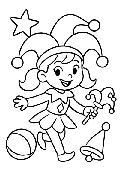 Arlequina para colorir 07