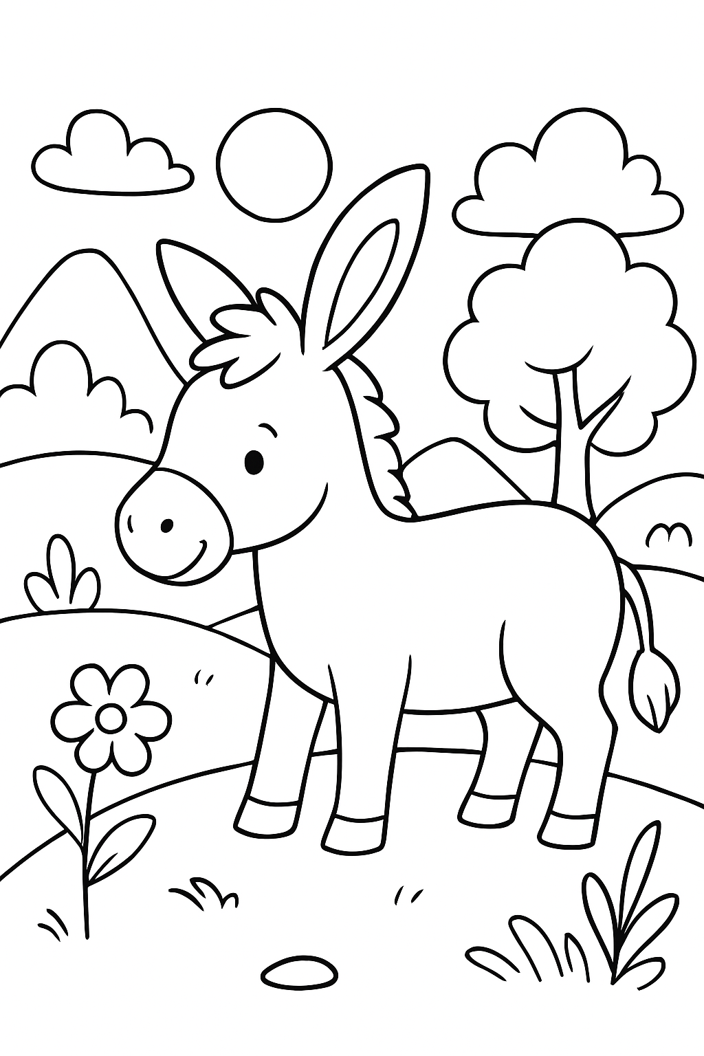 Burro para colorir 10