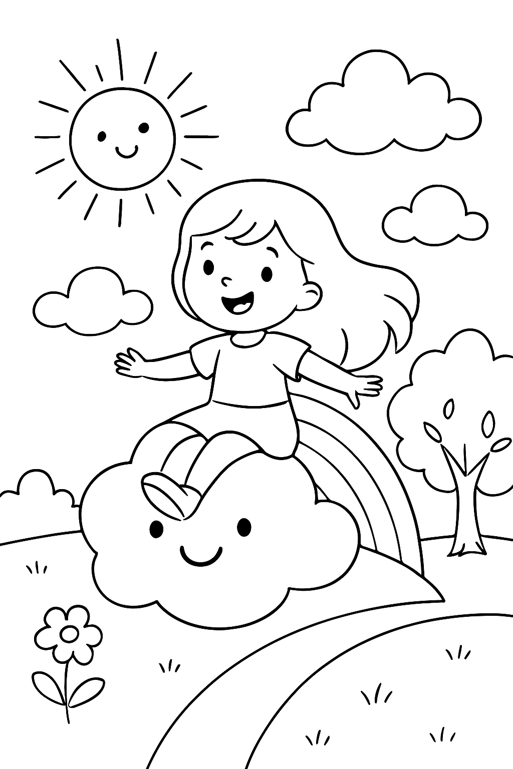 Arco-íris para colorir 14