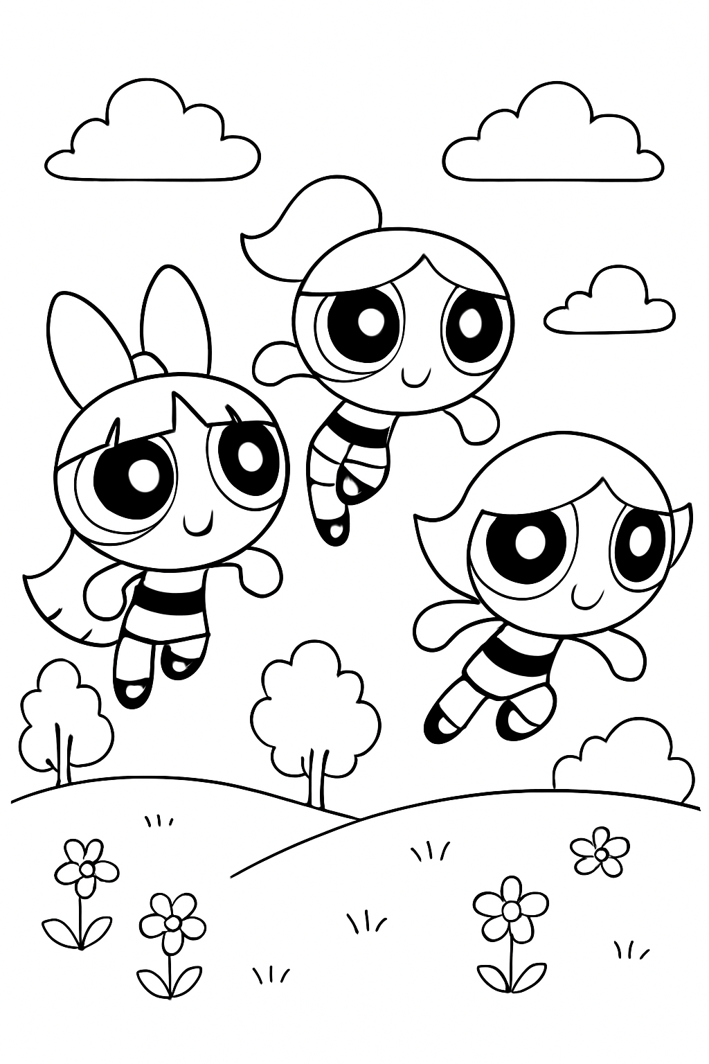 As Meninas Superpoderosas para colorir 08