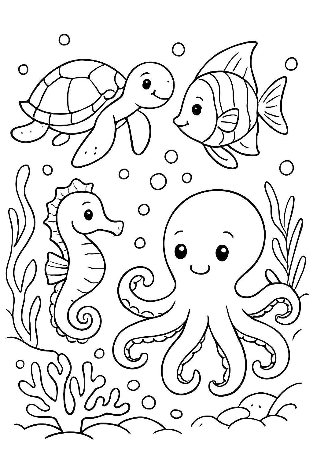 Animais Marinhos para colorir 15