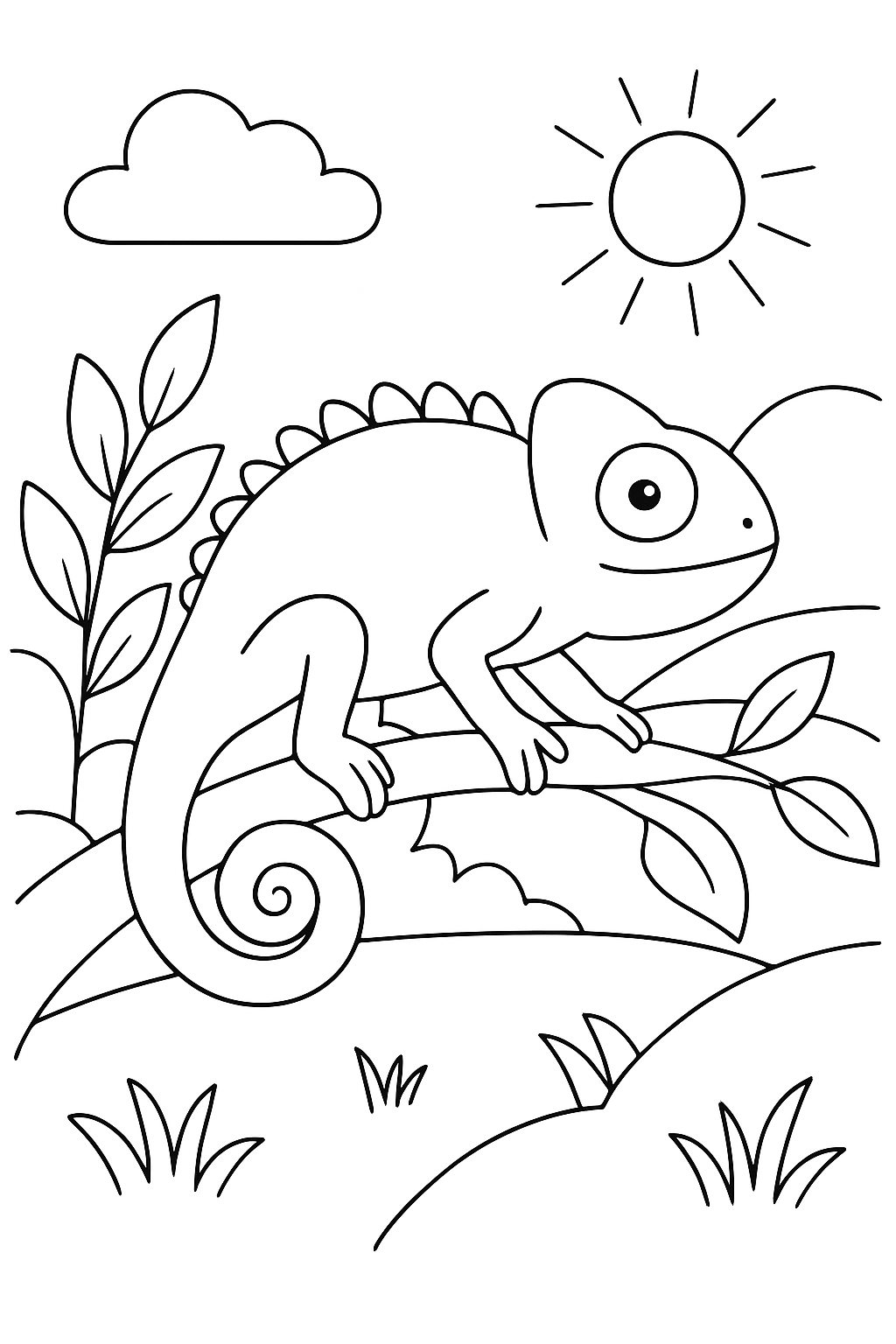 Camaleão para colorir 08