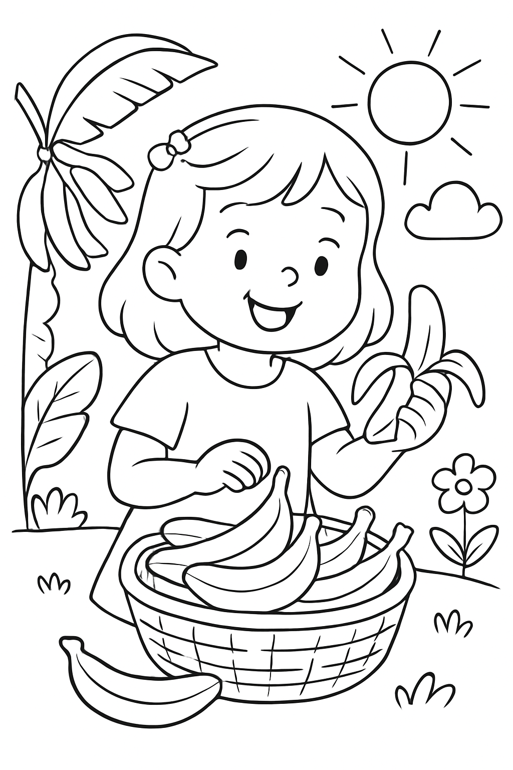 Bananas para colorir 09