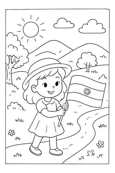 Bandeira da Argentina para colorir 06