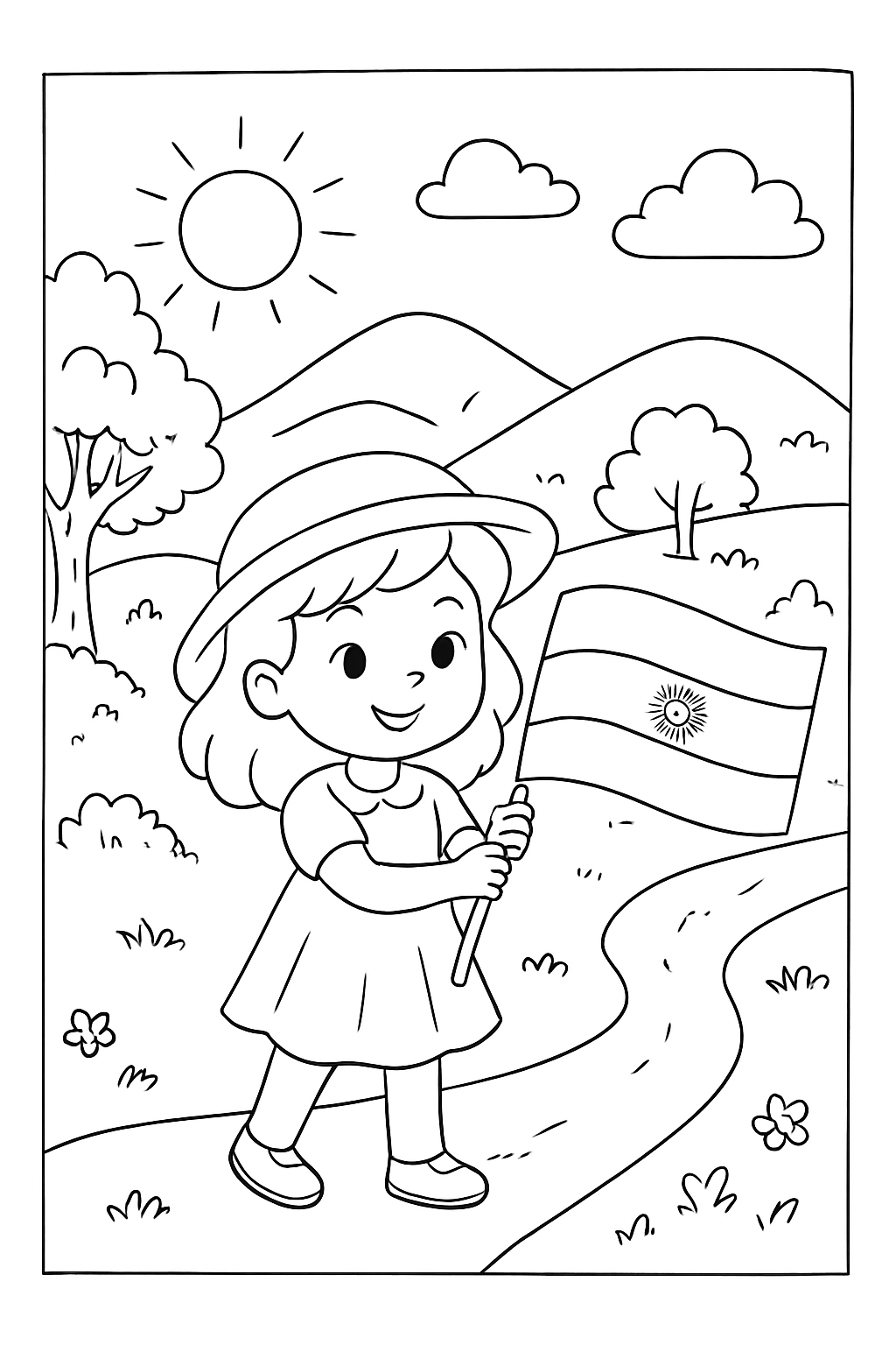 Bandeira da Argentina para colorir 06