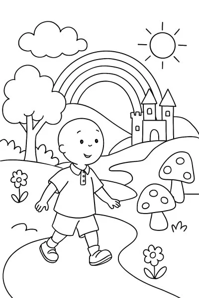 Caillou para colorir 10