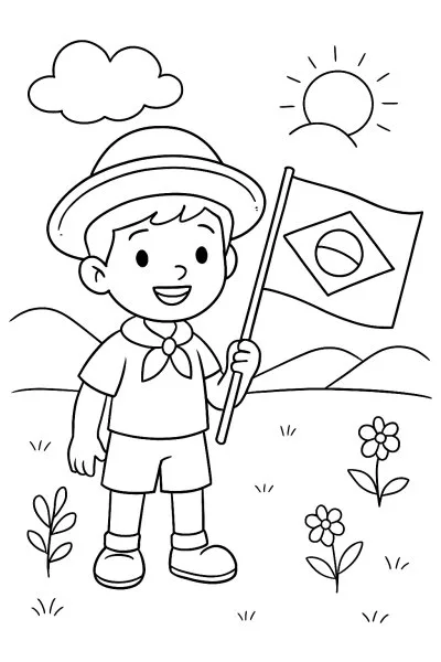 Bandeirinha para colorir 08