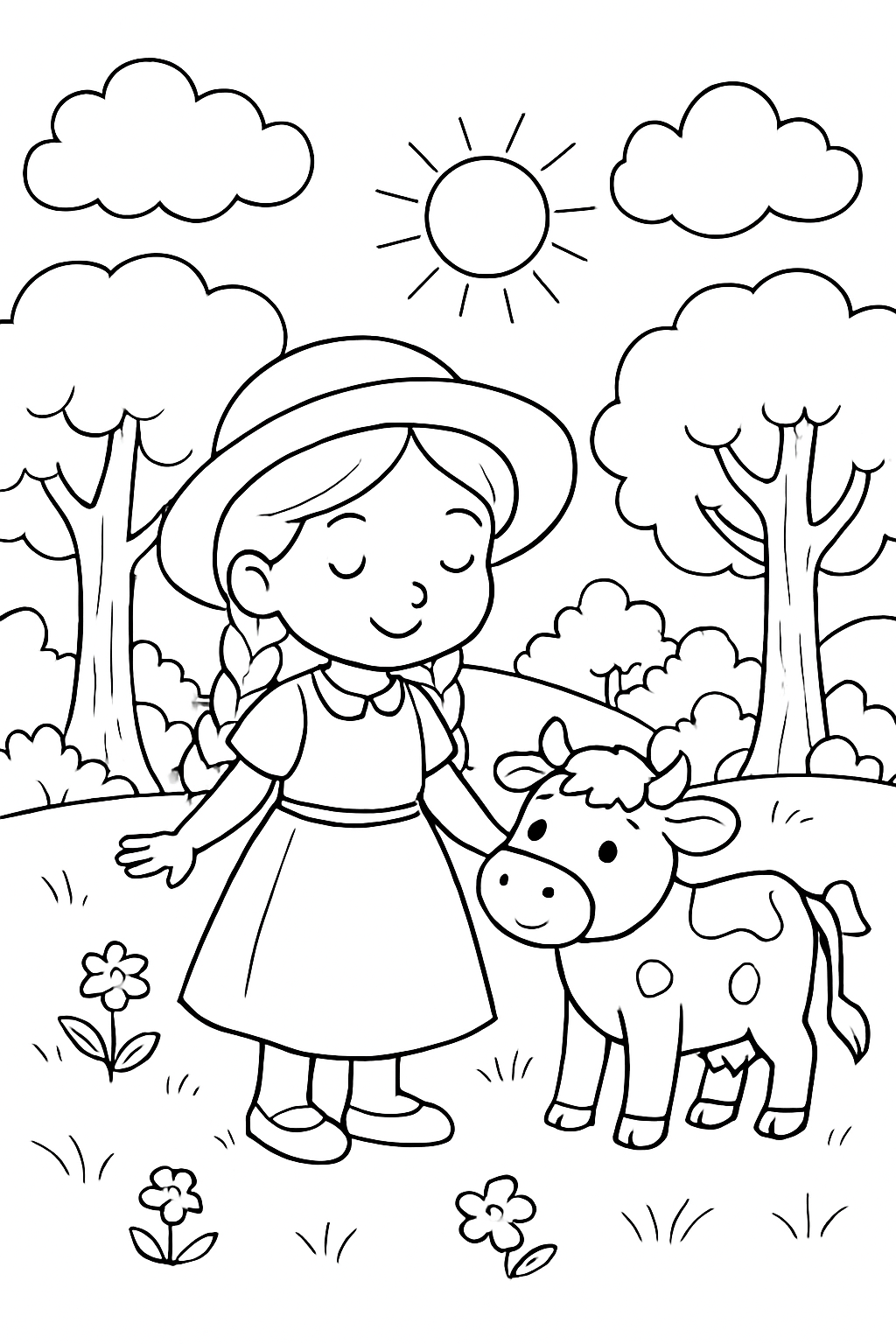 Boiadeirinha para colorir 02