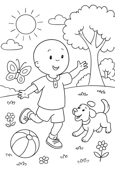 Caillou para colorir 03