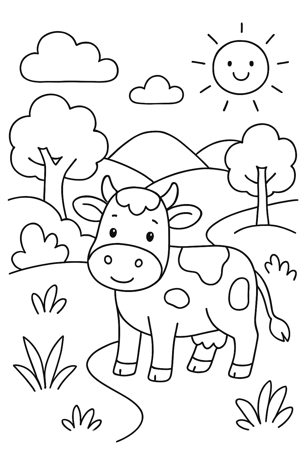 Boi para colorir 10