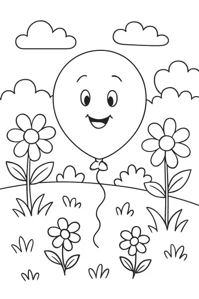 Balão para colorir 12
