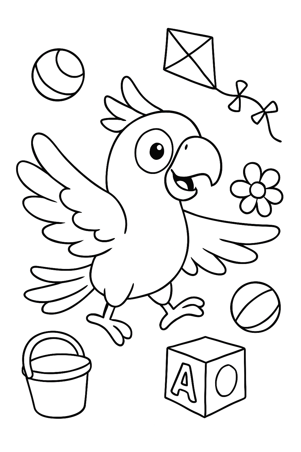 Arara para colorir 07