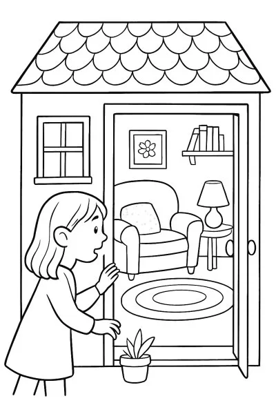 Casas para colorir 15