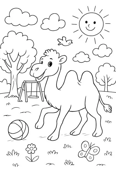 Camelo para colorir 03