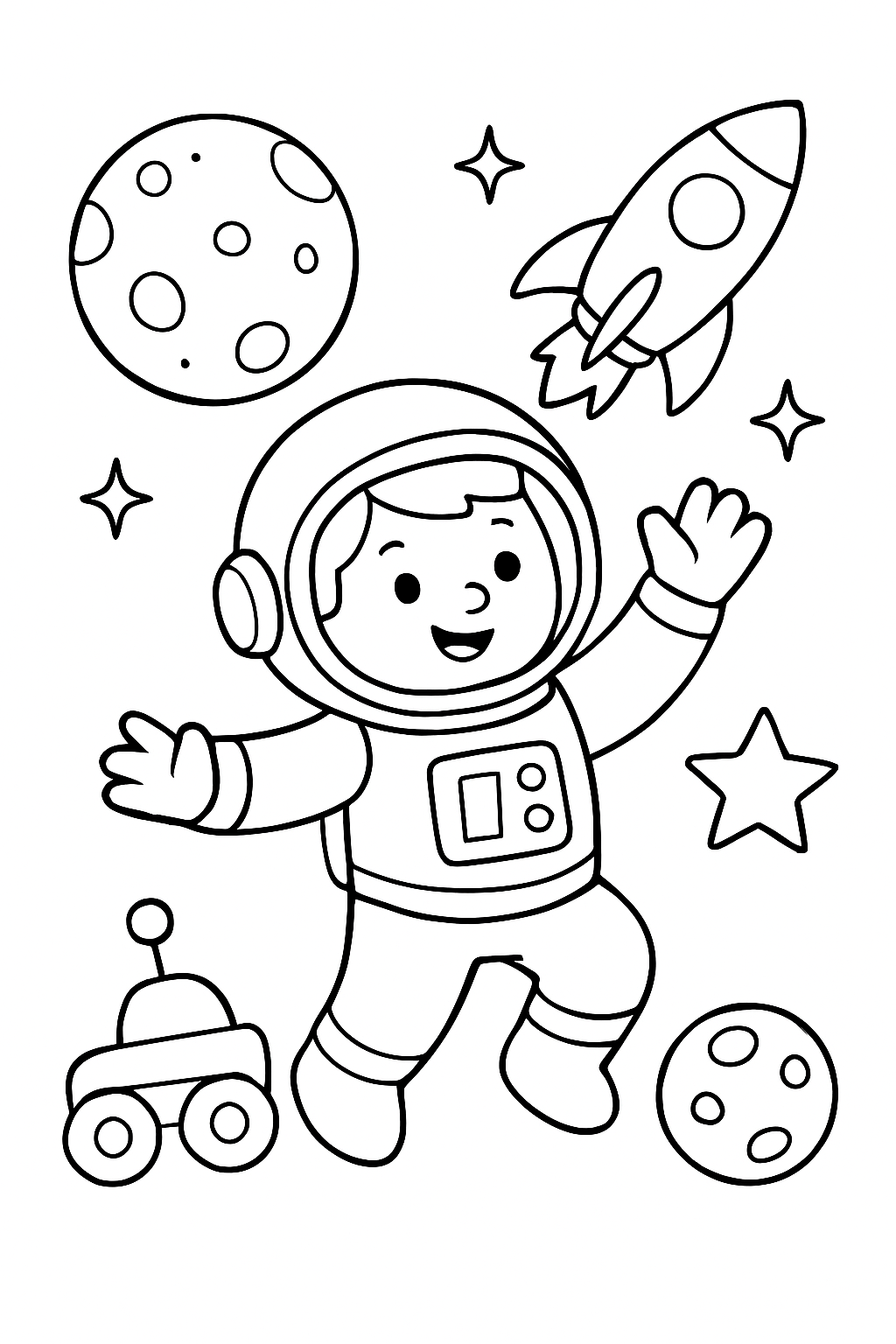 Astronautas para colorir 07