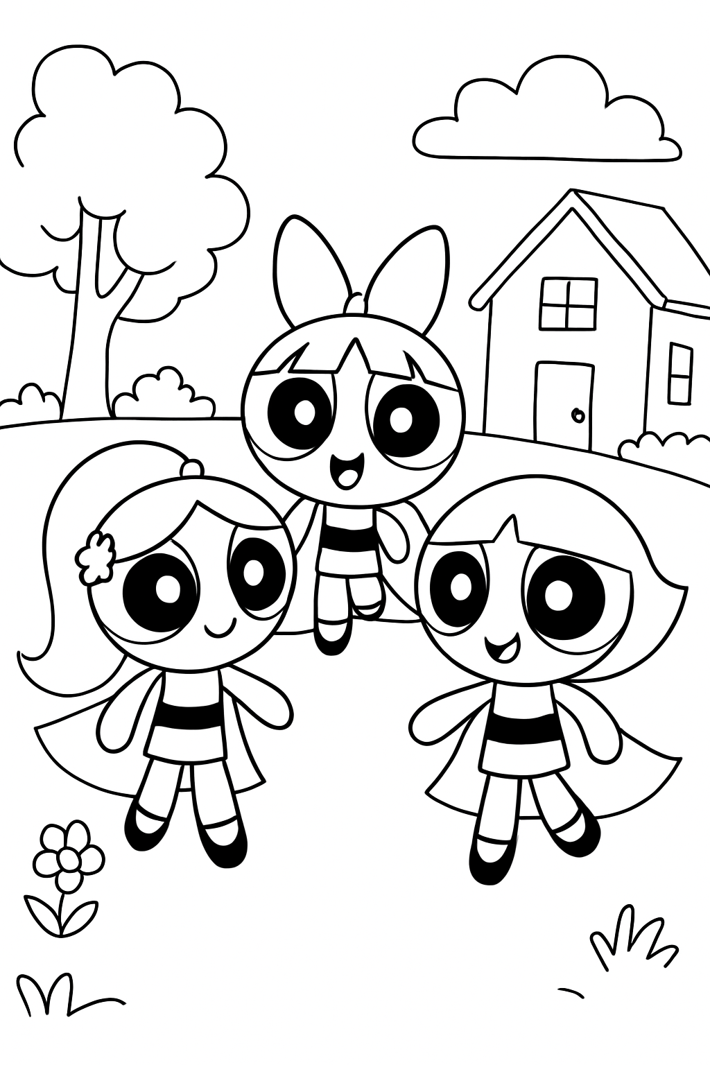 As Meninas Superpoderosas para colorir 11