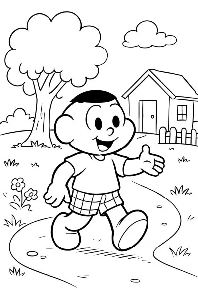 Cascão para colorir 11