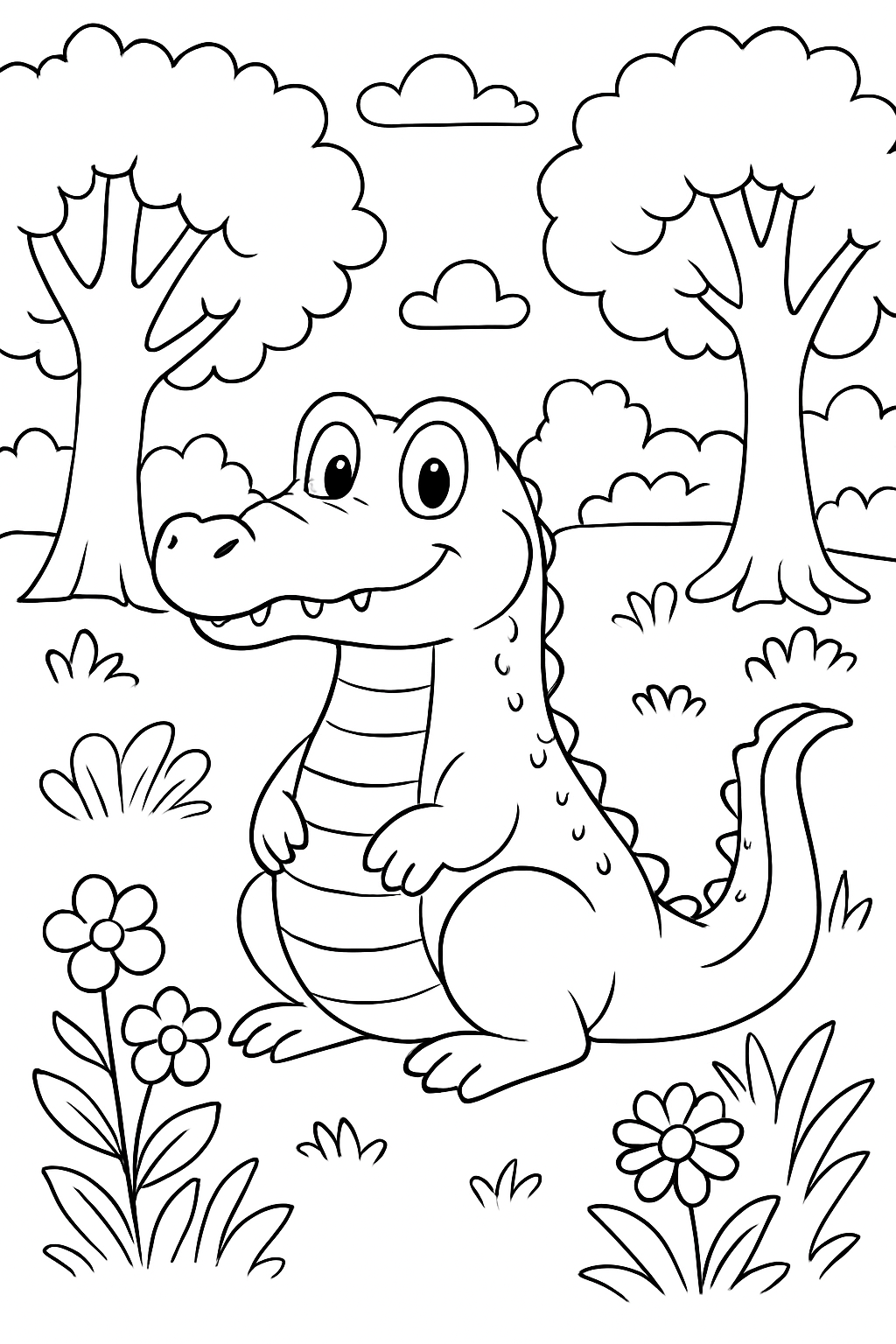 Bombardino Crocodilo para colorir 02