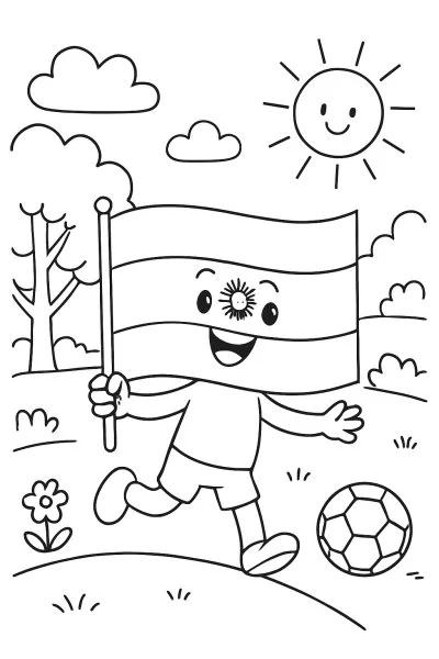 Bandeira da Argentina para colorir 14
