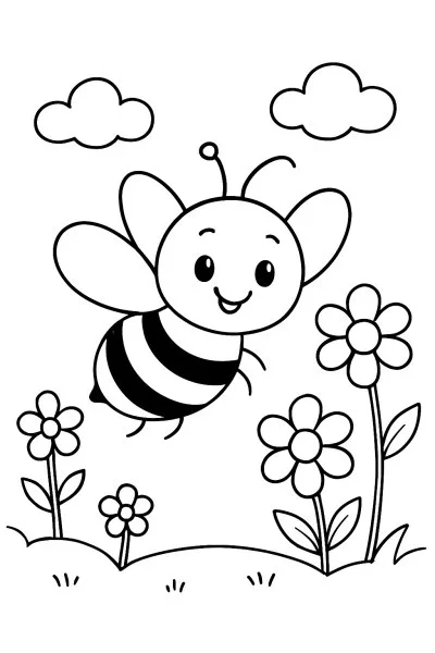 Abelhas para colorir 01