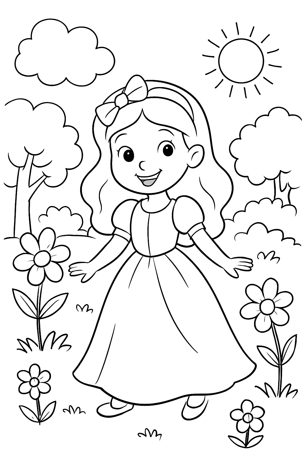 Branca de Neve para colorir 12