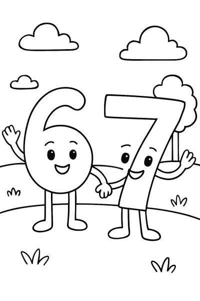 67 (Six Seven) para colorir 05