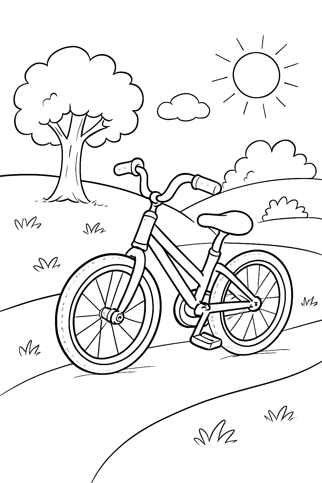 Bicicleta para colorir 08