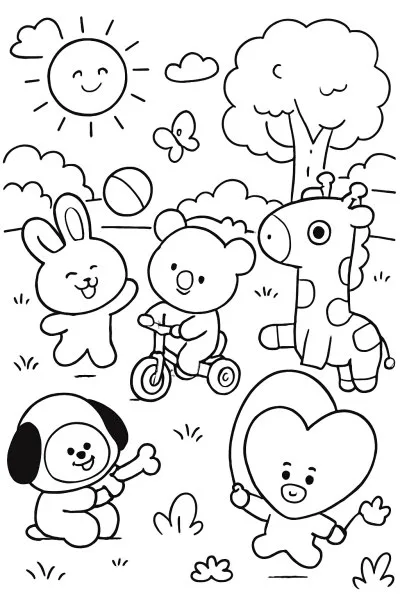 BT21 para colorir 03