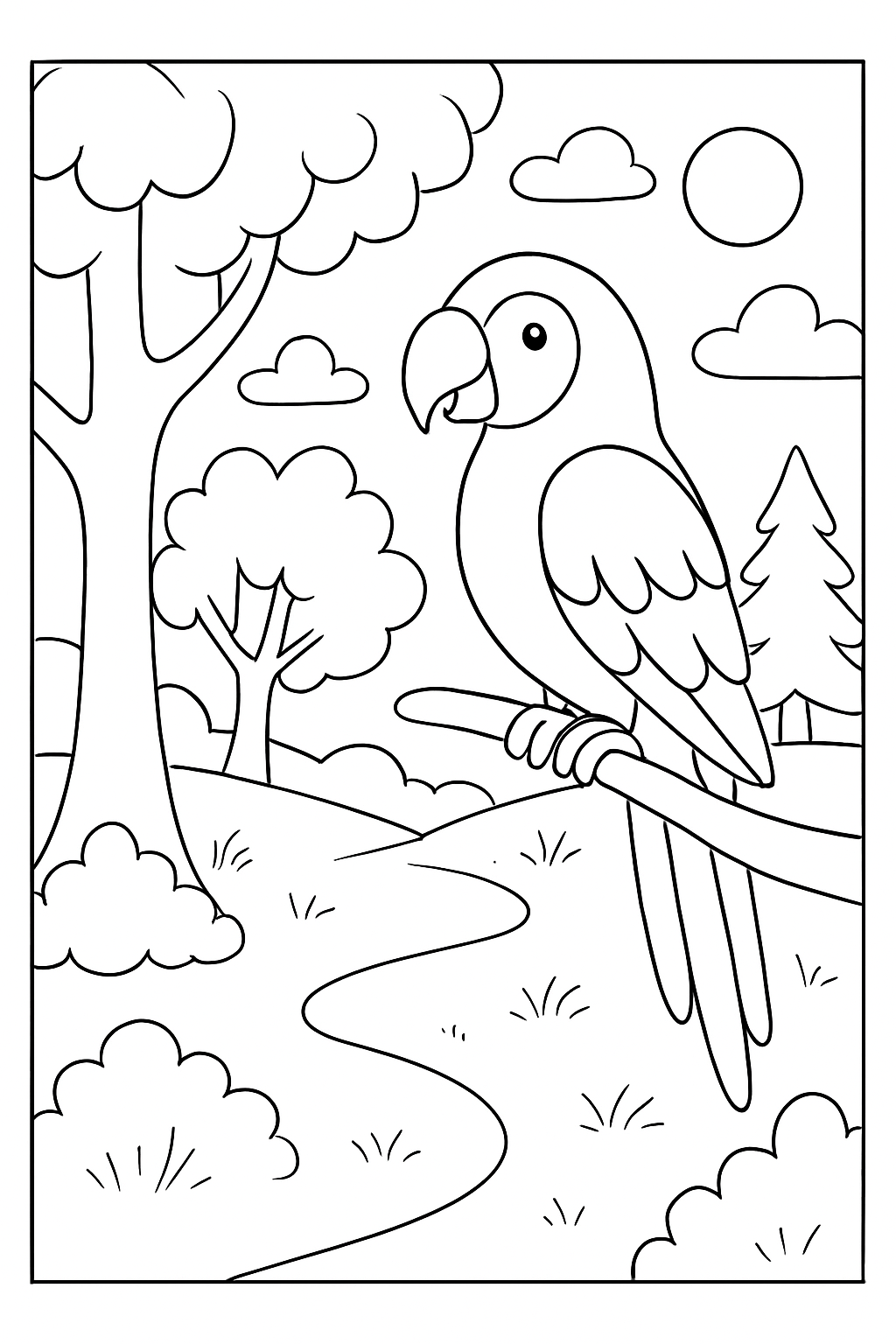 Arara para colorir 13